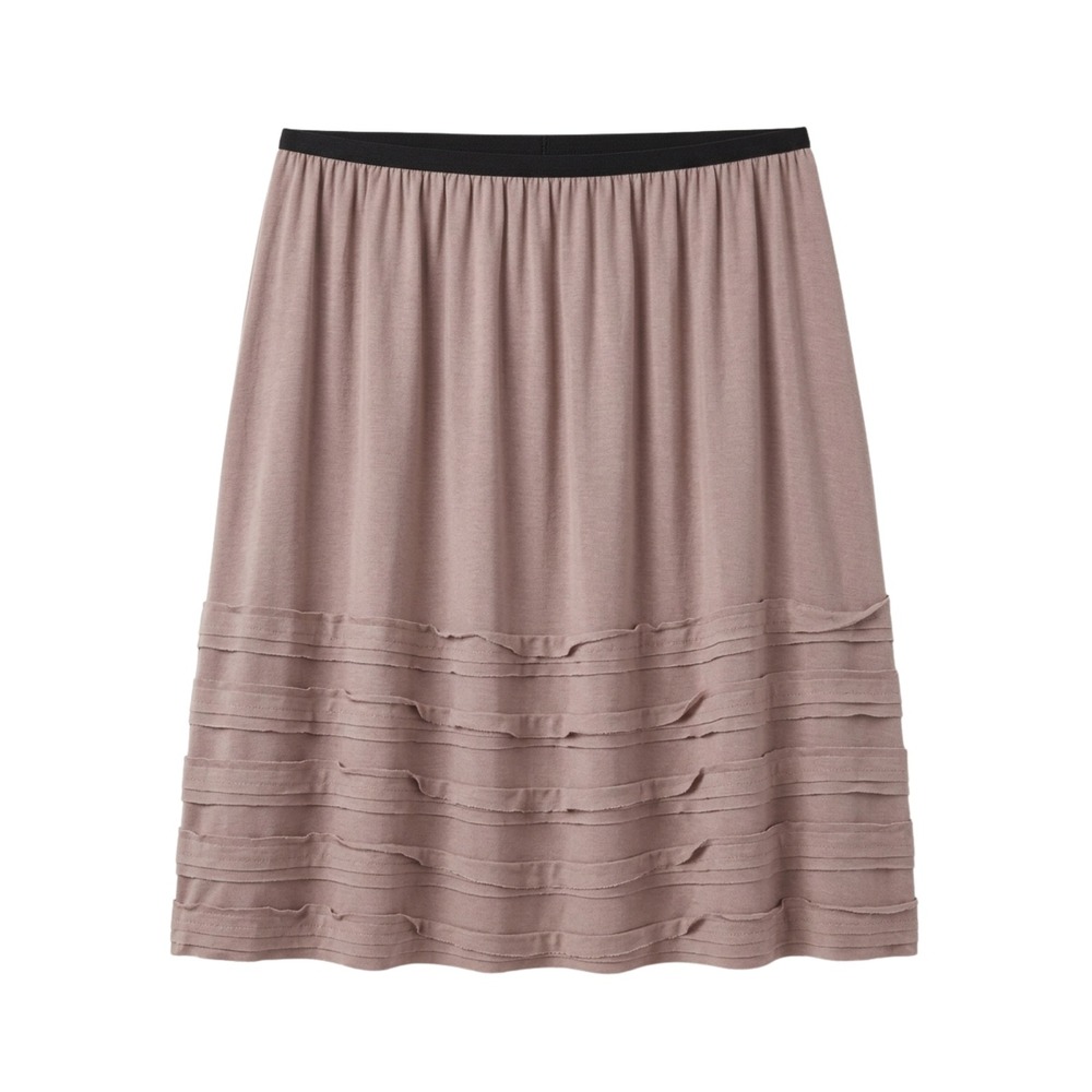 NWT LC Lauren Conrad Ciao Bella Blush Pink Raw Edge Tiered Knit Skirt‎ Medium